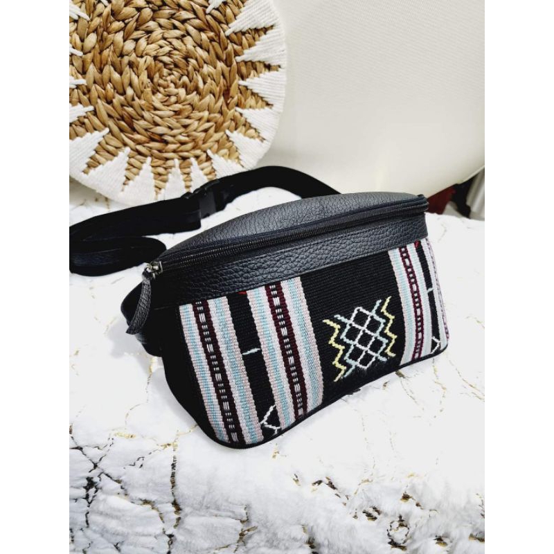 TAS PINGGANG GOWES PRIA WANITA ETNIK TENUN NTT KULIT ASLI