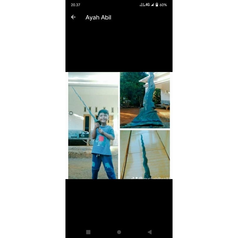 keris Semar panjang 60cm luk13