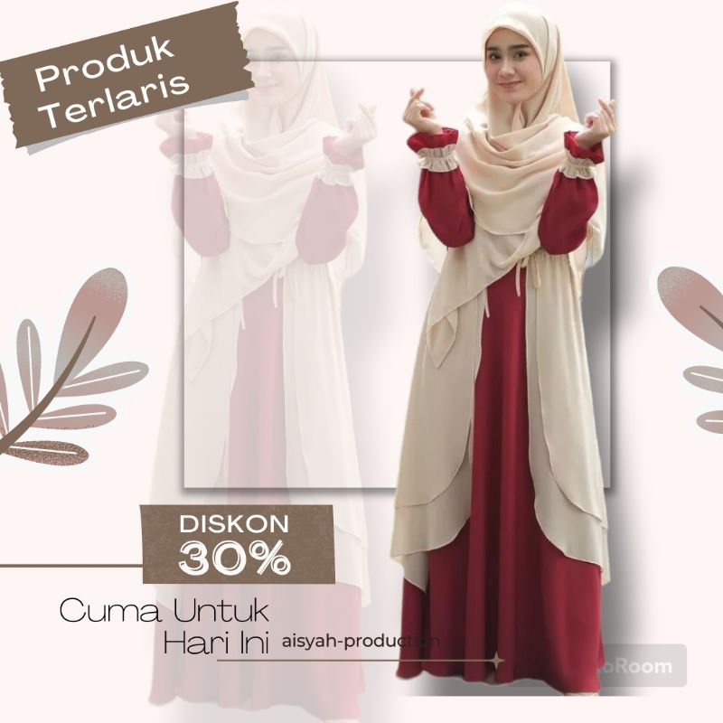 promo baju gamis remaja terbaru wanita kekinian/baju gamis wanita terbaru remaja kekinian/gamis
