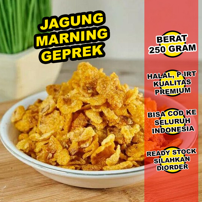 

250 GRAM MARNING JAGUNG GEPREK PEDAS MANIS