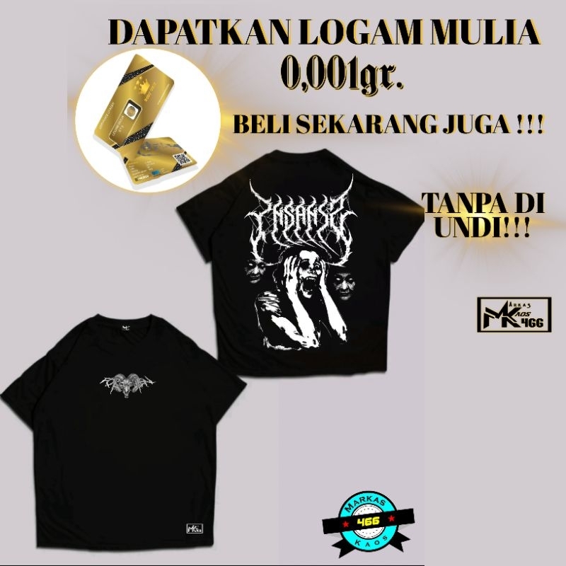 GRATIS ONGKIR | COD | Kaos Distro Lengan Pendek Forgiven Insane | Katun 20s | T-shirt Forgiven Insan