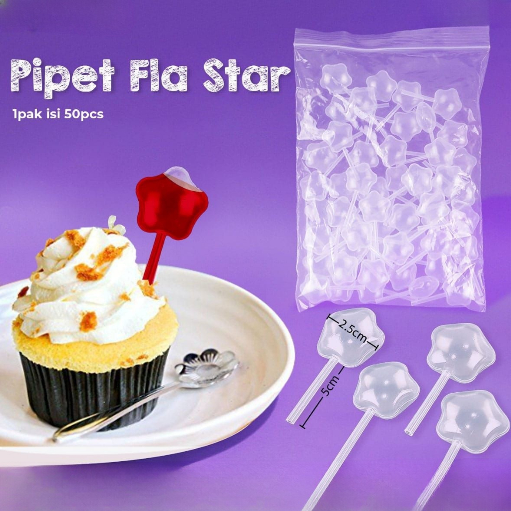 Pipet Infuse Pipet Fla Pudding Pipet Fla Kue ( 1 Bal 5 Pak )
