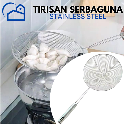 Saringan Minyak Tirisan Gorengan Serokan Masak Stainless Tahan Panas / Serokan Saringan Gorengan Saring Mie Stainless Steel / Saringan Stainlees Steel Serbaguna