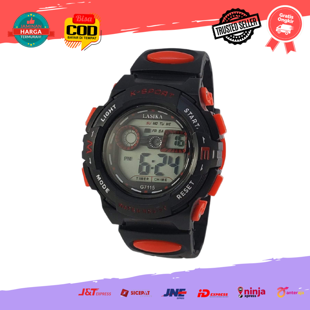 [COD] Jam Tangan Sport Digital Anak Remaja Lasika 7115 Kecil Water Resist Anti Air