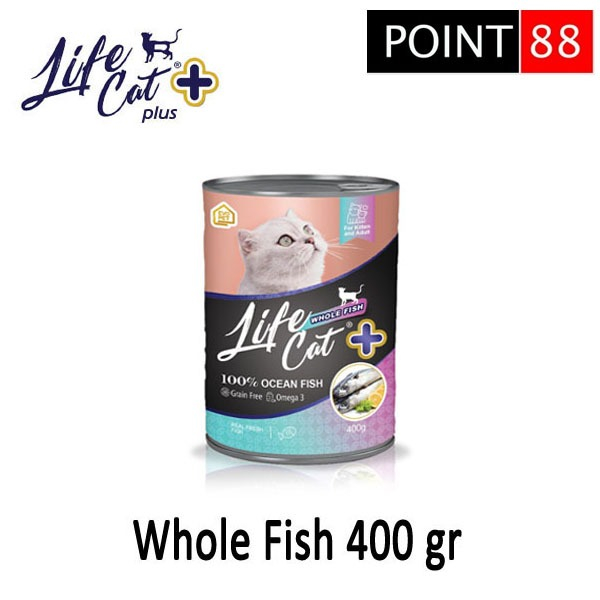 LIFE CAT PLUS 400gr Whole Fish (Grab/Gosend)