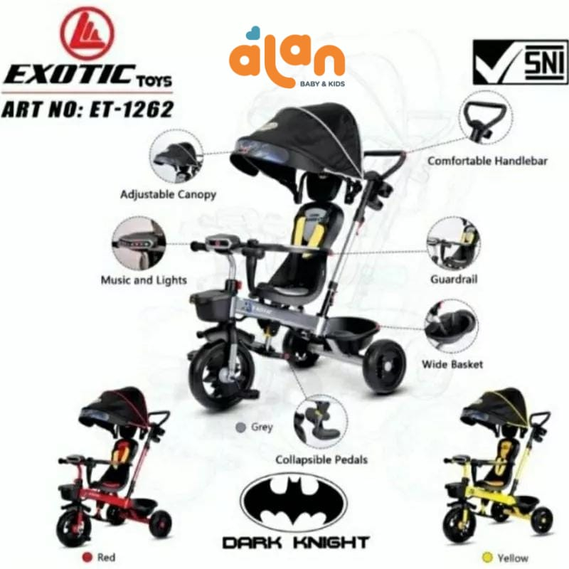 Exotic Tricycle ET1262 - Sepeda Roda 3 Anak