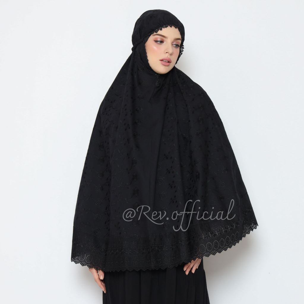 TERLARIS Bergo Umroh Super Jumbo kerudung Umroh full bordir Renda Katun