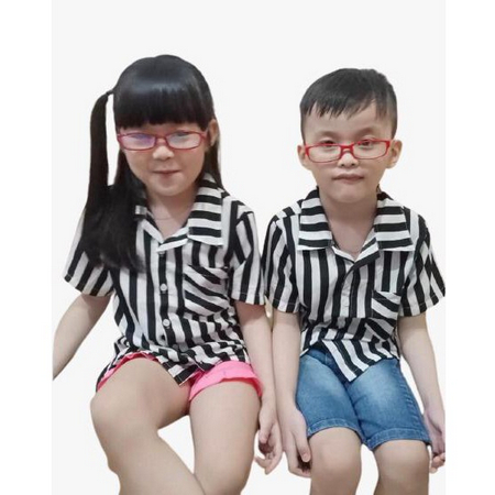 Kemeja Anak Laki-Laki terbaru Strip Salur Premium distro Usia 1-10th