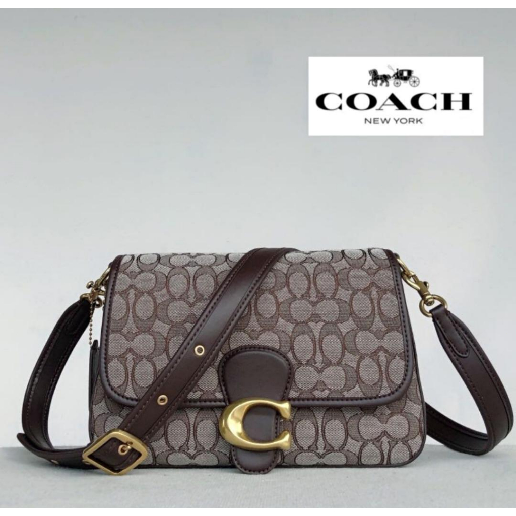 Original COACH C4821 C4823 CA105  Soft Tabby Shoulder Bag In Signature Jacquard