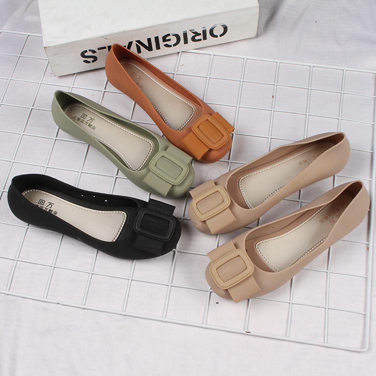 Azgalery SPT-67 / Flatshoes Wanita Sepatu Kerja Kuliah Formal Sepatu Low Heels Jelly Kasual Kantoran Sepatu Import