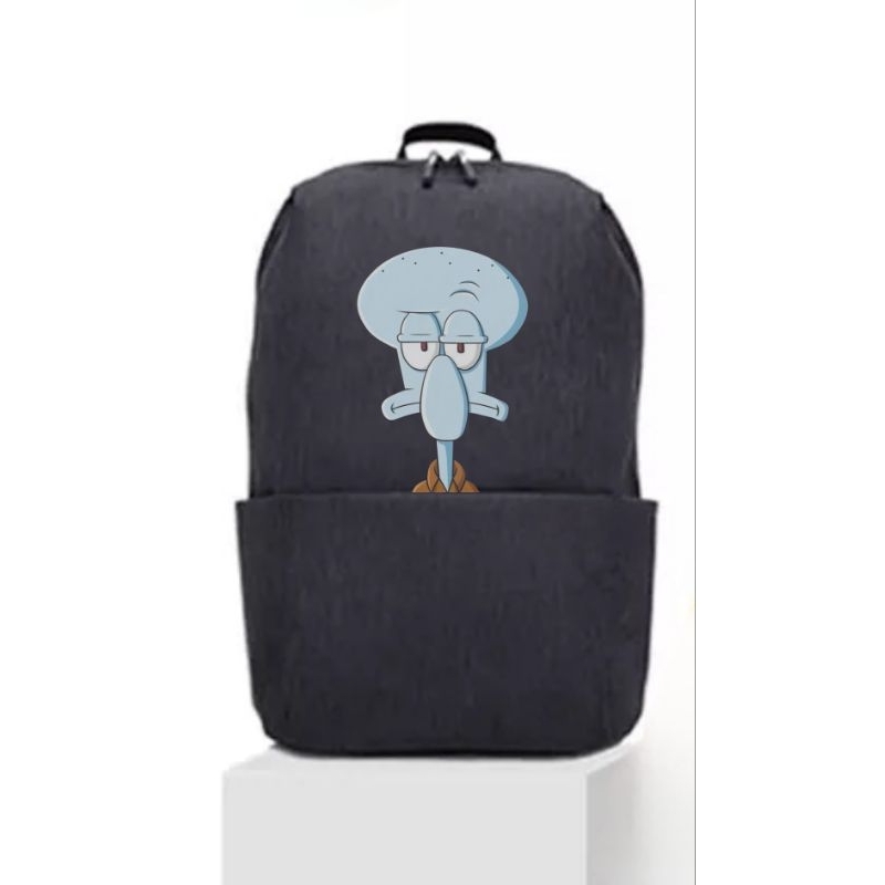 tas sekolah squidward lucu ada slot laptop dan slot tempat minum