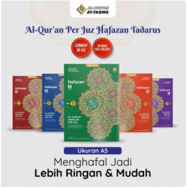 Alquran Hafalan A5 Per juz Hafazan 8 Blok Warna