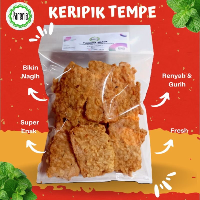 

Keripik Tempe Gurih Kaya Rempah, Enak dan Renyah 200g Khas By Pareria