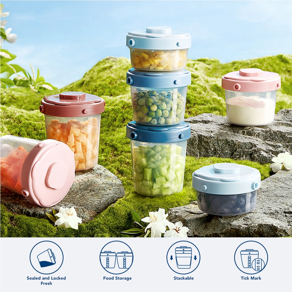 Sakumini Tempat Makan Mpasi Bayi Airtight Baby Food Container Set