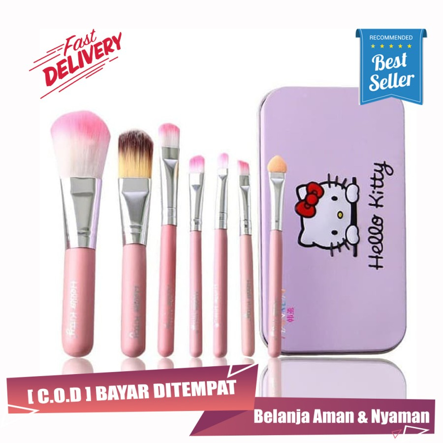 Kuas Hello Hitty 7 In 1 Make Up Brush