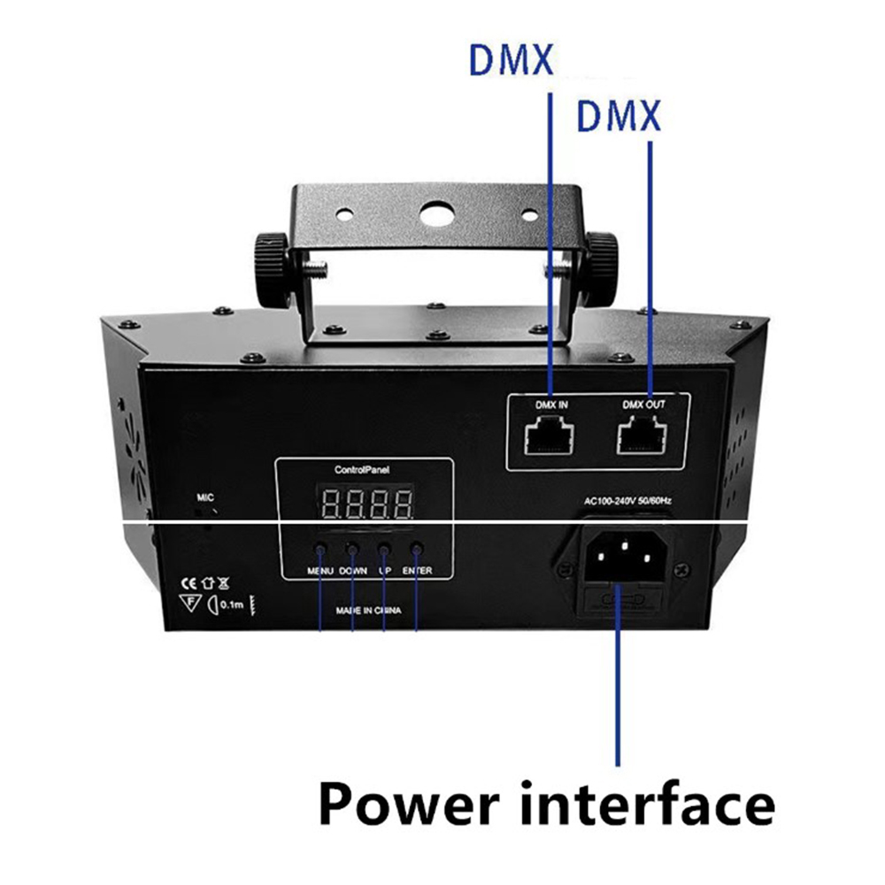 Lampu Proyektor Disco RGB DMX 15W 240V with Remote Control - YF90 - Black