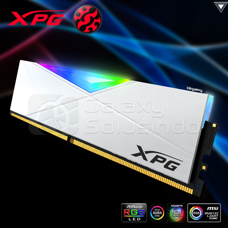 Adata XPG SPECTRIX D50 RGB 32GB DDR4 PC28800 3600MHz - White Memory RAM