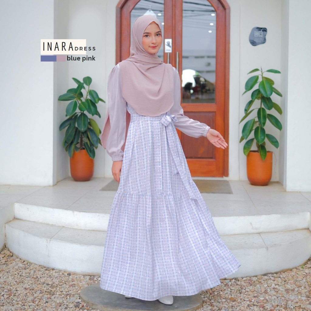 Riskirich Inara Gamis Syari Cantik Kekinian Bahan Ironless Anti Kusut