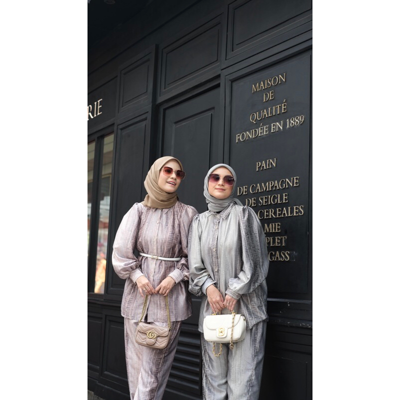 Ounadoutfit Xavier oneset/shirt | setelah wanita muslim | pakaian kekinian | setelah panjang wanita | oneset muslim