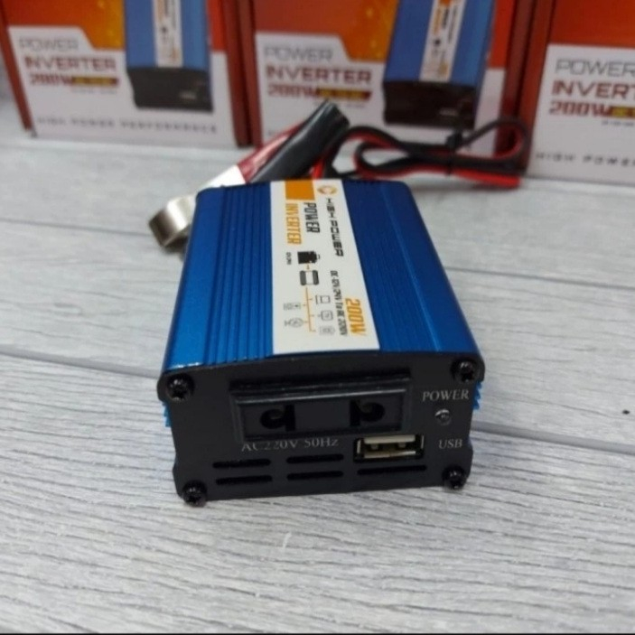 Power Inverter HIGH POWER 200 Watt Inverter DC 12 Volt to AC 220 Volt