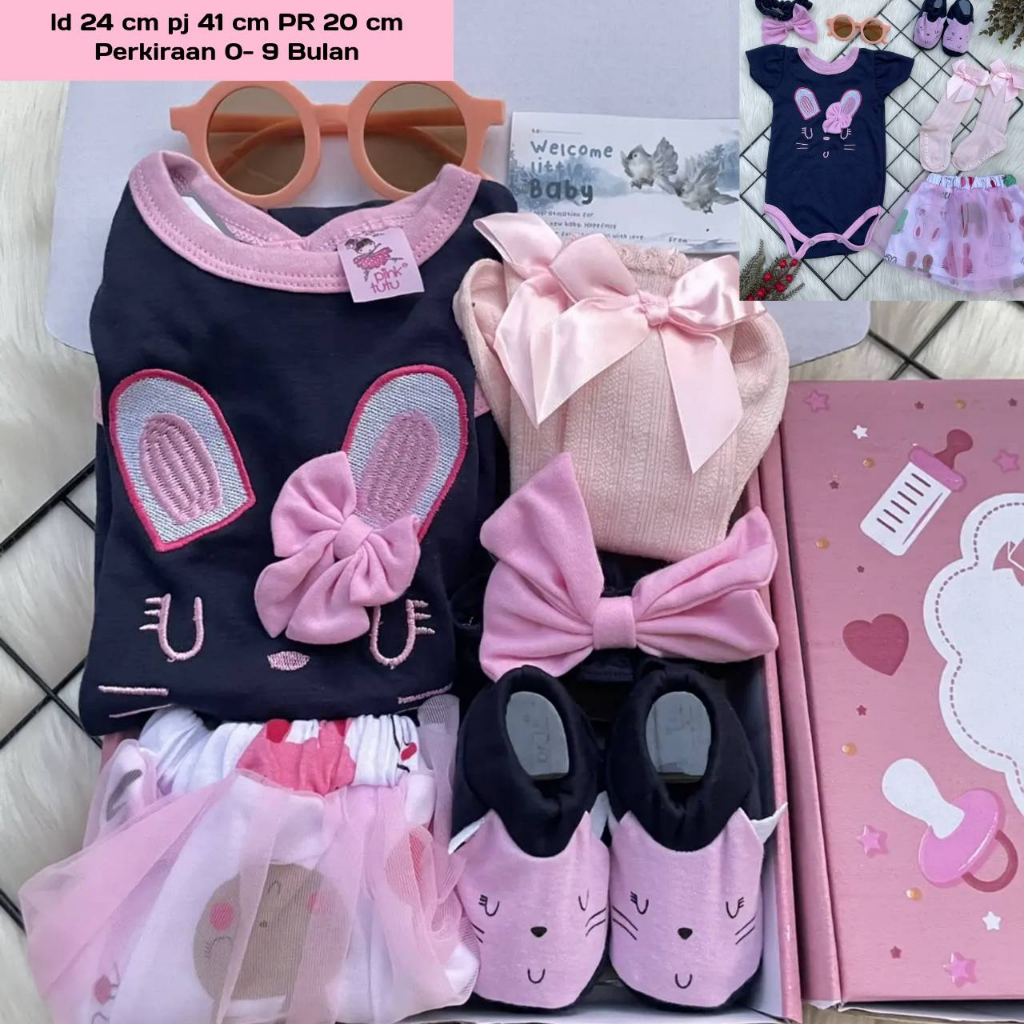 HAMPERS BAYI Hampers baby girl / Giftset kado baby / Paket baju bayi free kartu ucapan