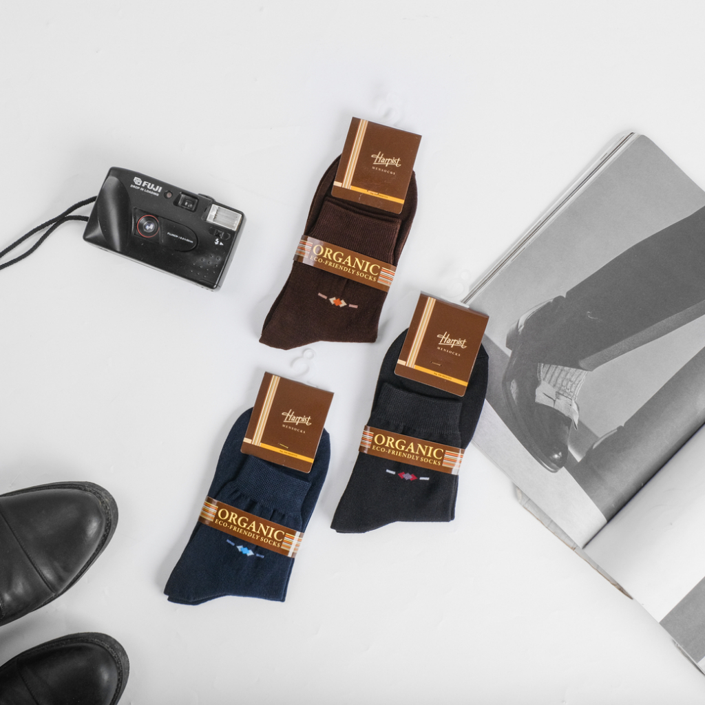 HARPIST - Kaos Kaki Formal Pria Harpist Organic Pendek