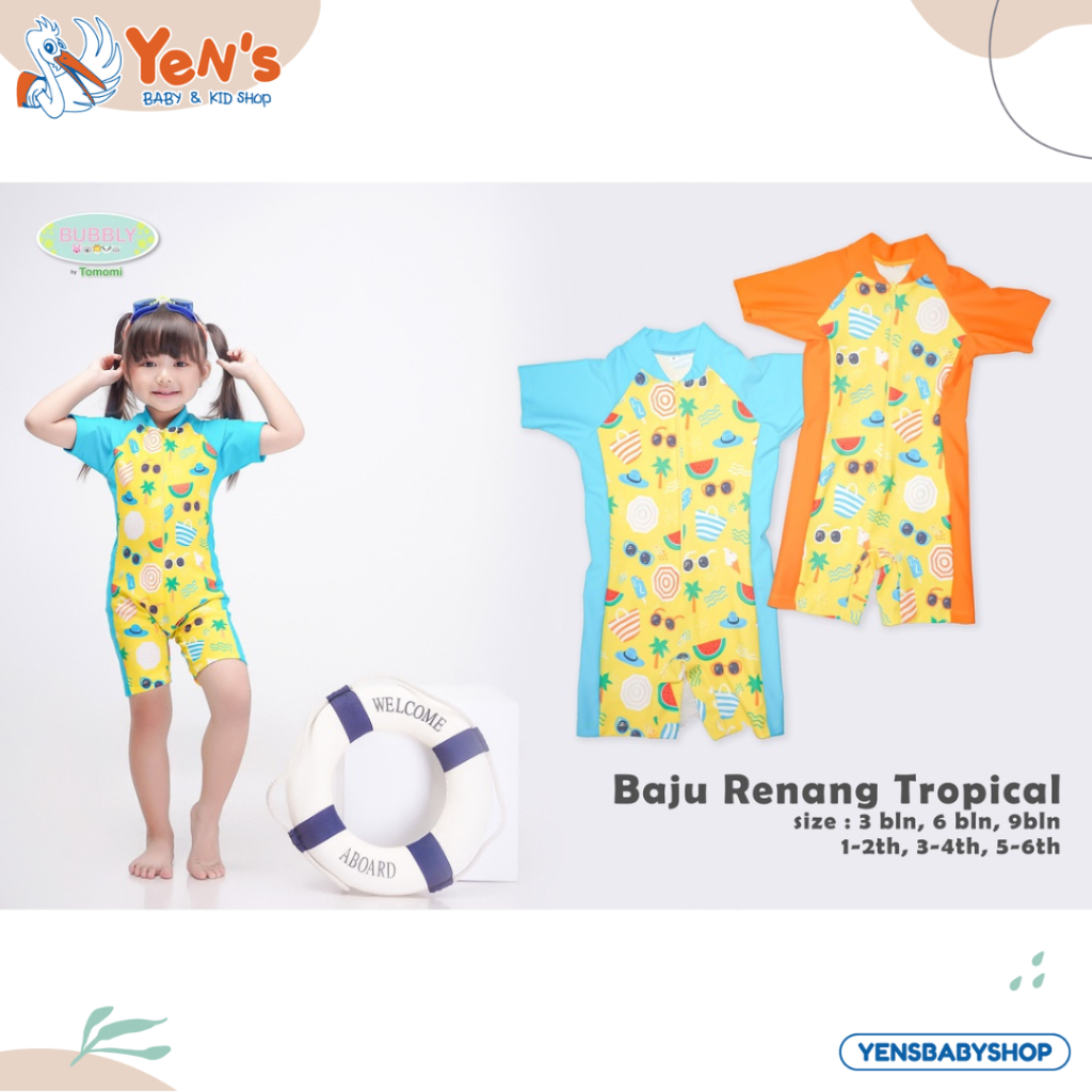 Tomomi Baju renang swimsuit motif Tropical