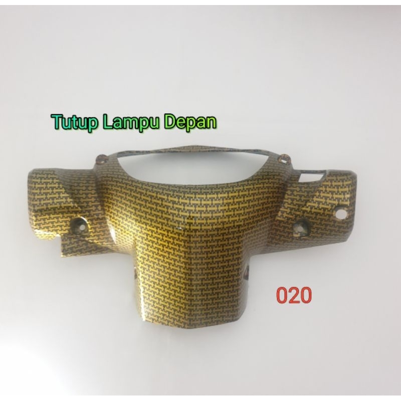 Tutup Lampu Depan Nuvo Karbon Gold Kualitas Terbaik