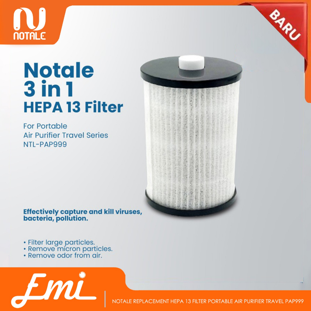 Notale Replacement HEPA 13 Filter Portable Air Purifier Travel PAP999