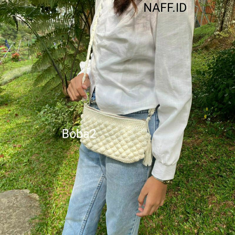 NAFF.ID-&quot;Boba 1&quot; Tas Selempang Handmade Benang Kasur Premium