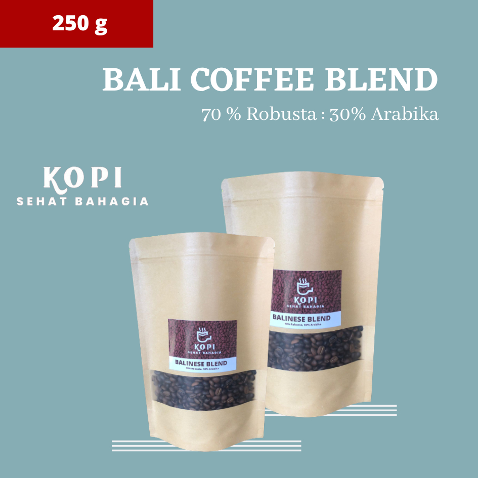 

Bali Coffee Blend 70% Robusta : 30% Arabika 250gr-Kopisehatbahagia
