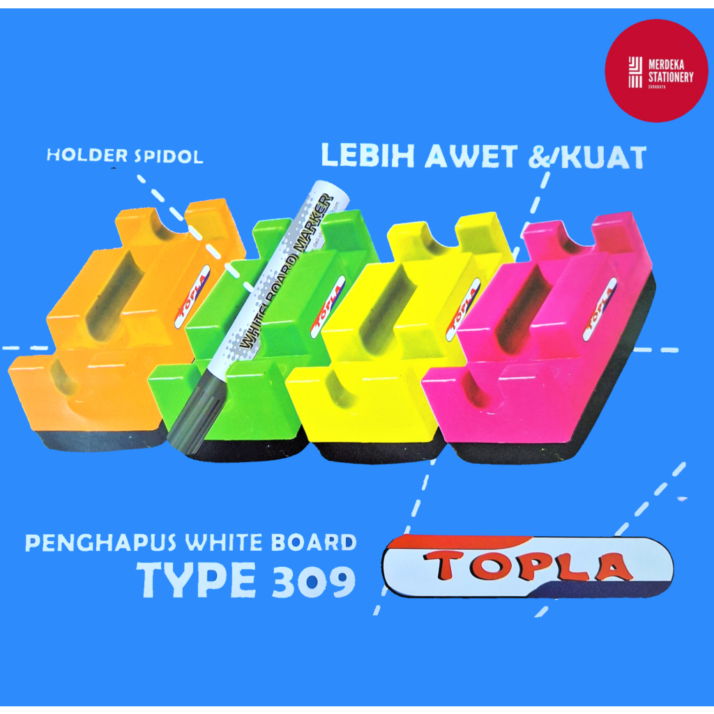 

Penghapus Papan Tulis/White Board/Whiteboard Eraser Kecil TOPLA 309 MURAH