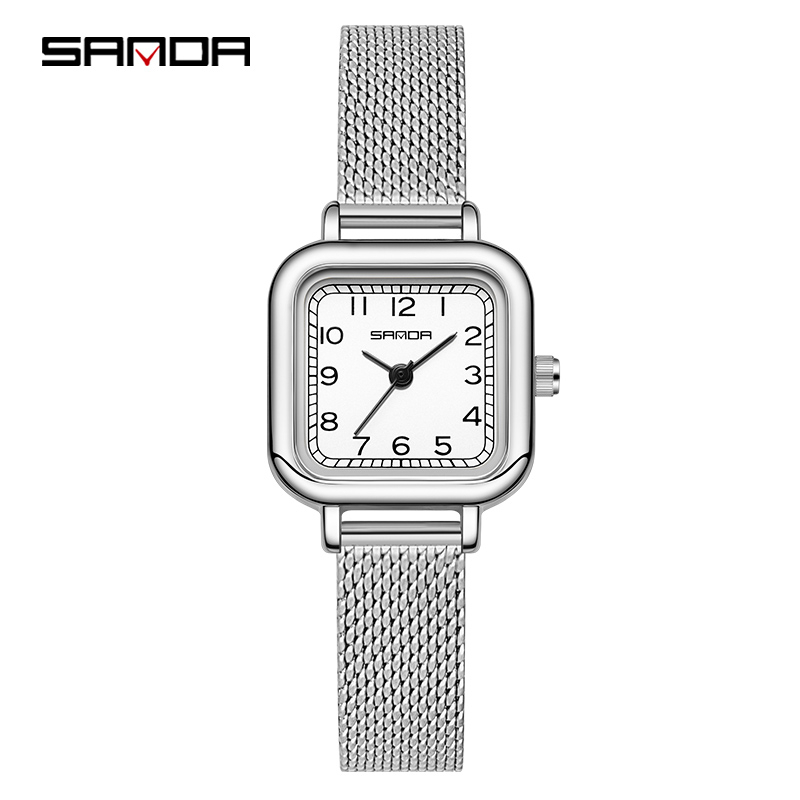 SANDA 1120 Jam Tangan Wanita Analog Retro Style Tali Stainless Quartz WATCHKITE WKOS