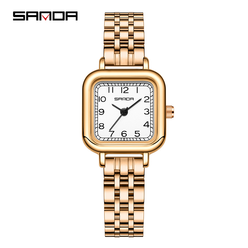 SANDA 1120 Jam Tangan Wanita Analog Retro Style Tali Stainless Rantai Quartz WATCHKITE WKOS