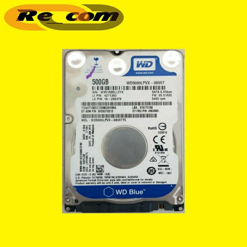 hdd 500gb wd blue slim laptop