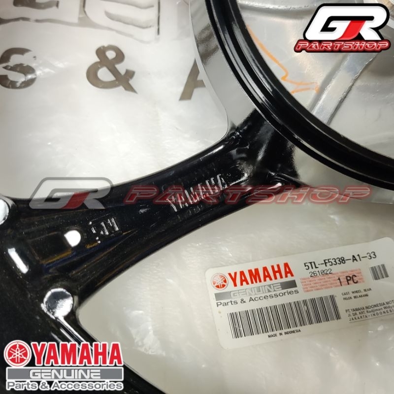 velg belakang hitam glossy mio sporty smile soul fino ori ygp original yamaha pelek palang 5