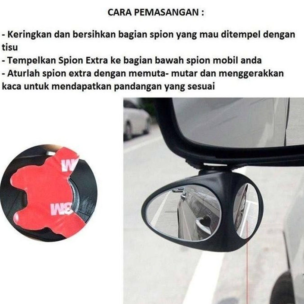 Spion blind Spot Blindspot Tambahan Mobil Universal Cermin 2 Sisi - Spion Mobil 2 Sisi Penglihatan Blind Spot - Kaca Spion Mobil Blindspot 2 Sisi