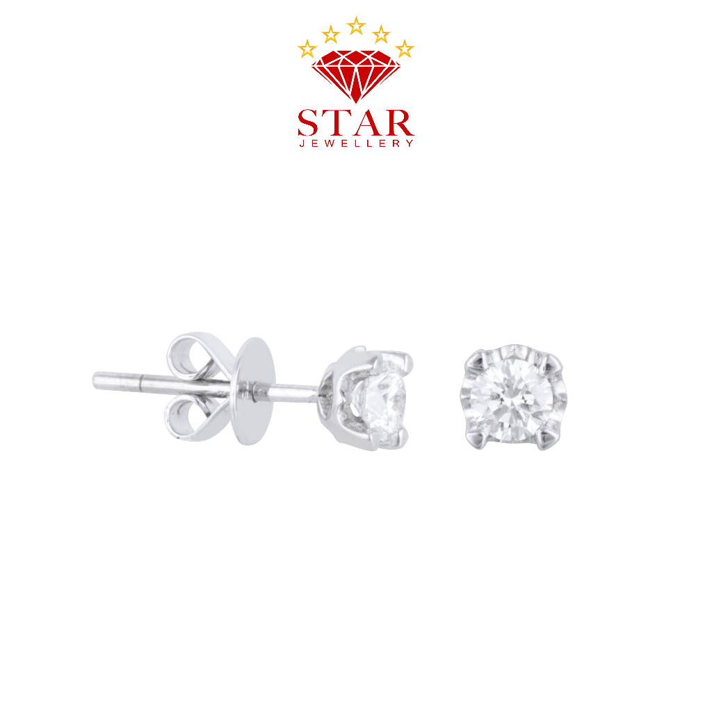 Anting Berlian Solitaire Sertifikat GIA LPER1309447 - Star Jewellery