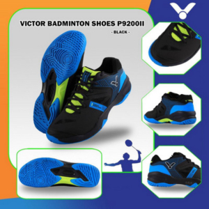 {MixaStore} SEPATU BADMINTON VICTOR P9200II P 9200 II C AU ORIGINAL - BLACK 40 Murah