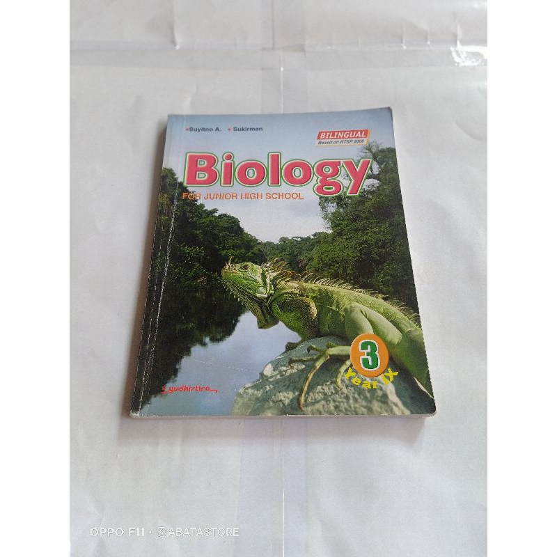 BUKU BIOLOGY SMP KLS IX KTSP EDISI BILINGUAL SUYITNO