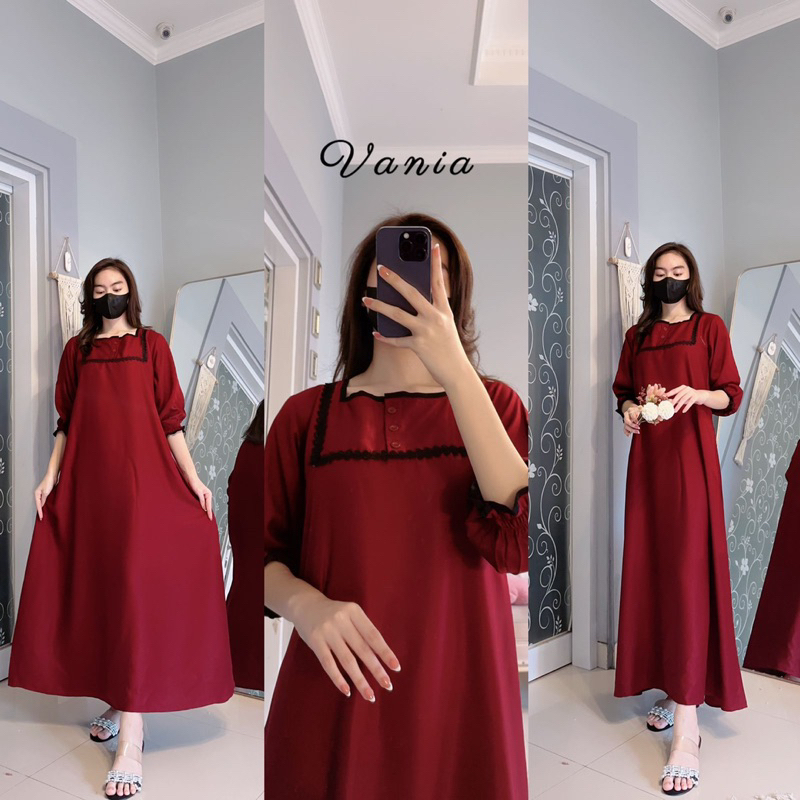 Daster Arab Fairuz VANIA Midi Dress Premium Twill Ori