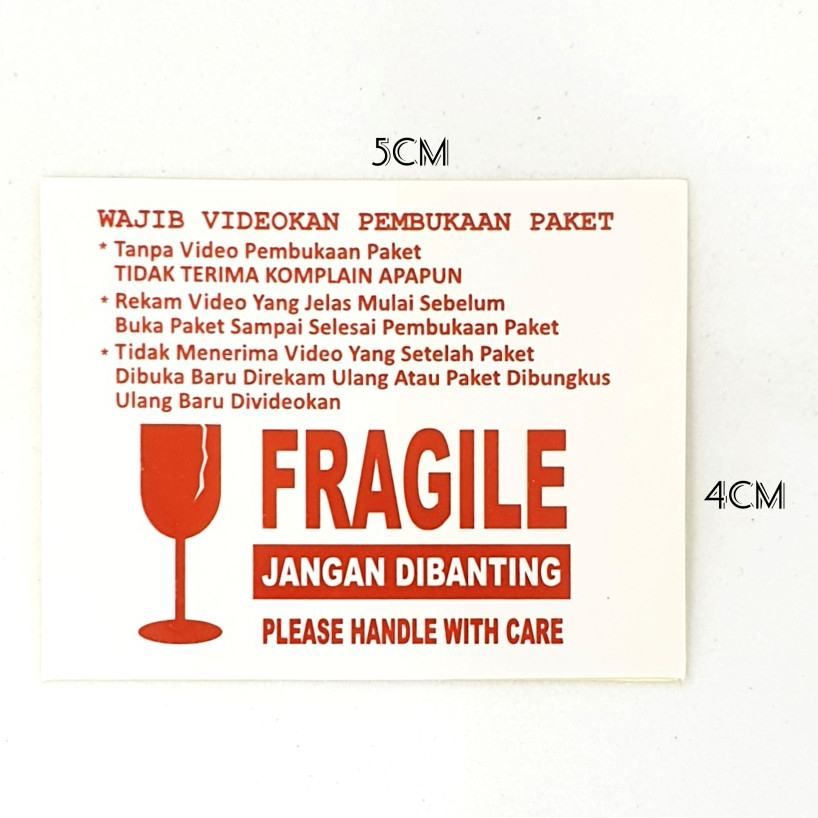 

Stiker Unboxing Fragile 4cmx5cm