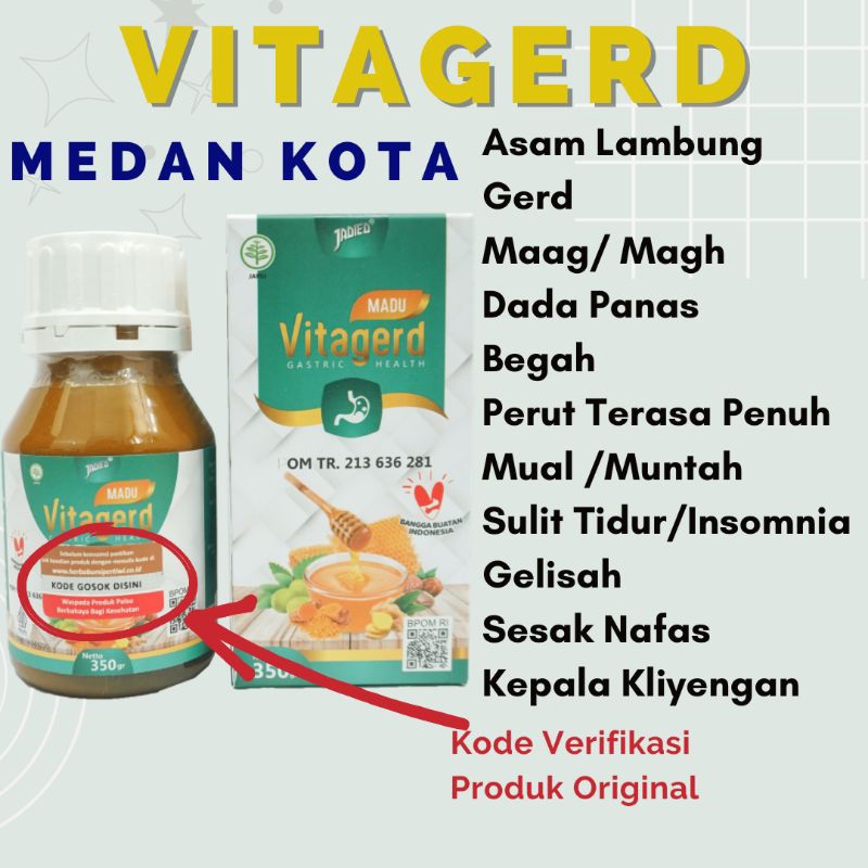 Madu Vitagerd Obat Herbal Kesehatan Asam Lambung Mengatasi Maag Gerd