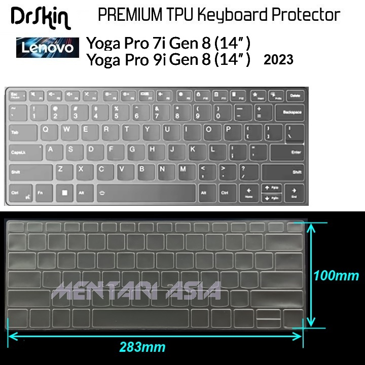 Keyboard Protector Lenovo YOGA Pro 7i 9i 14 Gen-8 2023 - DrSkin TPU