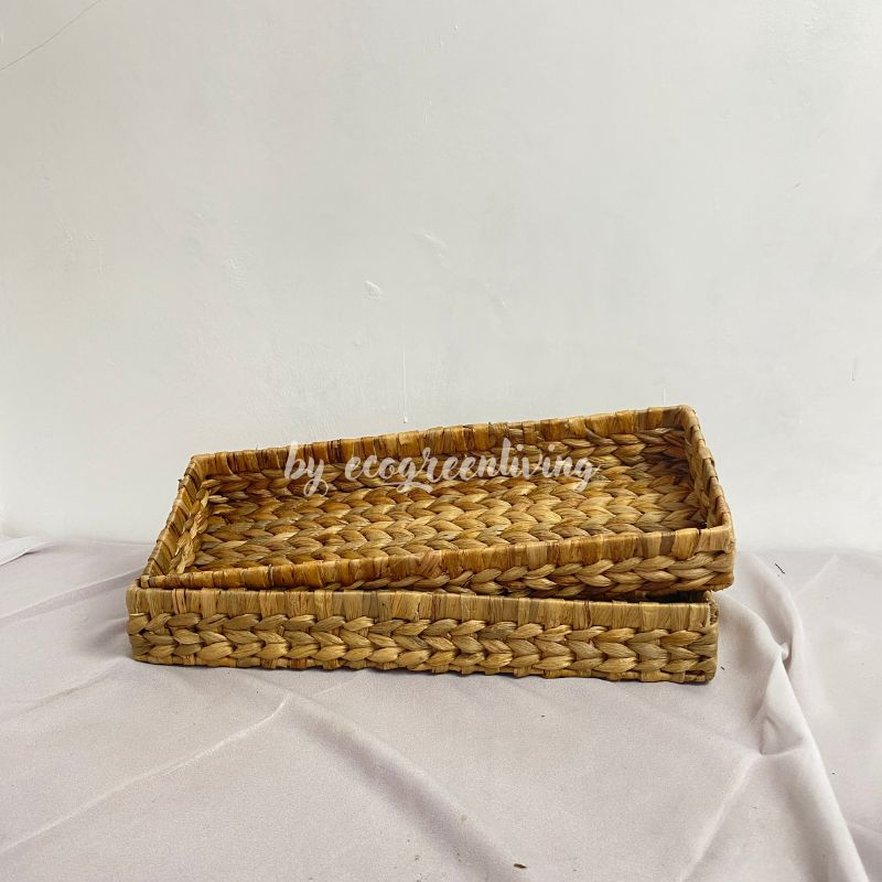 LONG TRAY NAPKIN / BAKI WATERHYACINTH TRAY NAPKIN FOR DESK / TRAY ENCENG GONDOK TATAKAN TOPLES