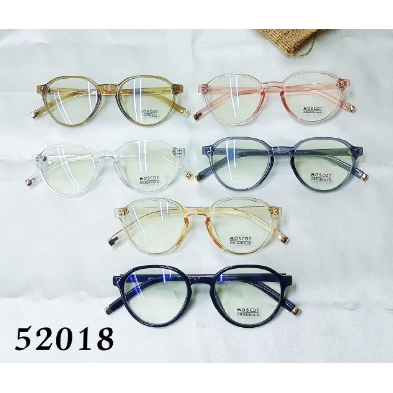 Nnkacamata frame pria wanita plastik oval 52018