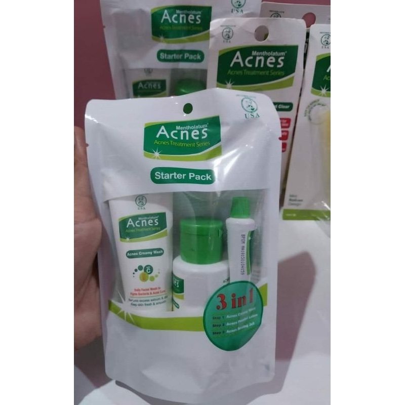 ACNES STARTER PACK (ISi 3 pcs) Paket 3 in 1 ACNES/ Perawatan Kulit Berjerawat