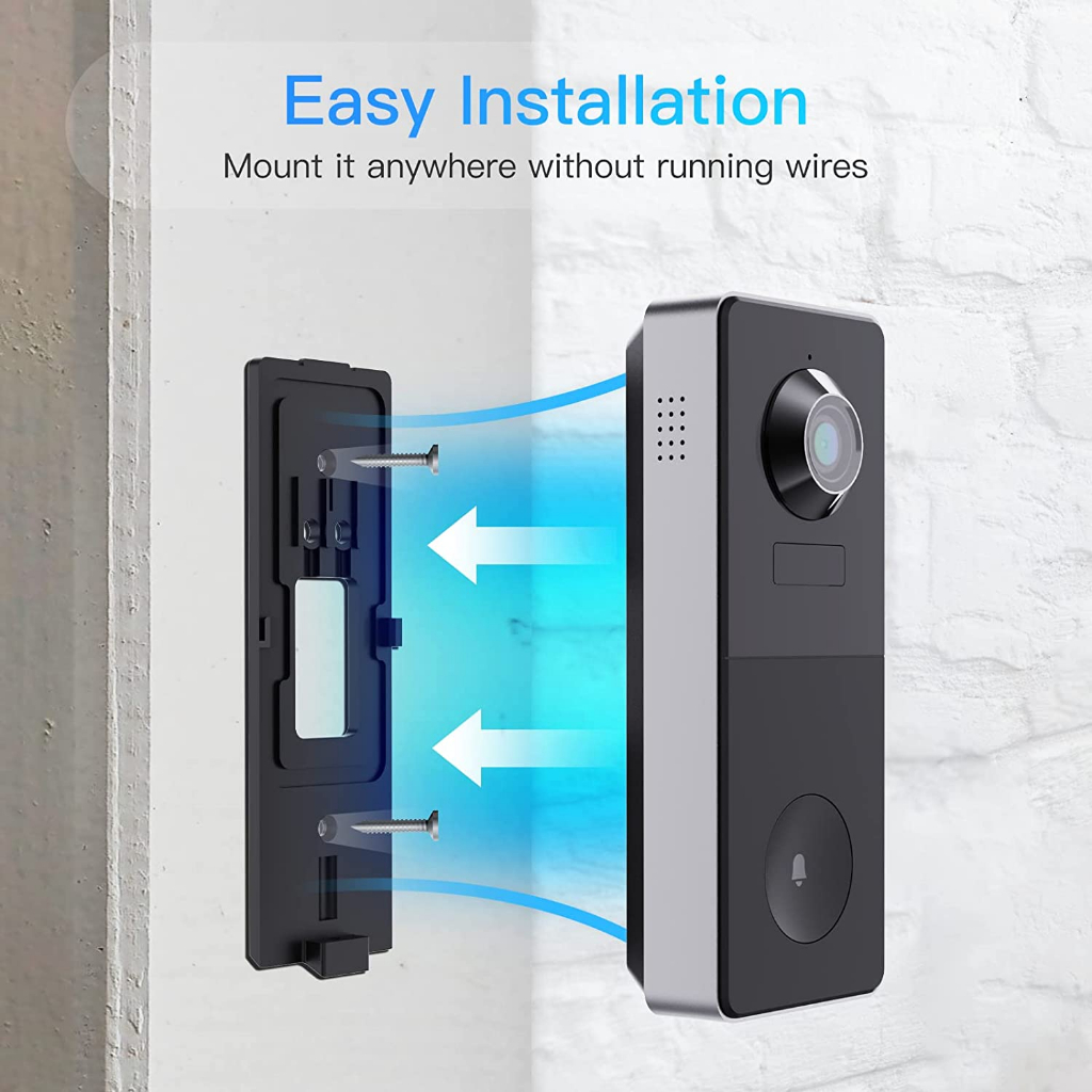 ARENTI VBELL1 Doorbell CCTV Bel Alarm Pintu Anti Maling WIFI Video 2K Wireless Chime Outdoor Battery-Powered With Apps