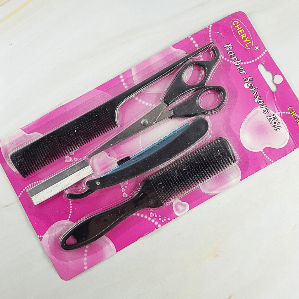 Cheryl Barber Scissors Kit Gunting Sasak Rambut Set Sisir Potong Kumis CR-5408 / CR-5405 1279