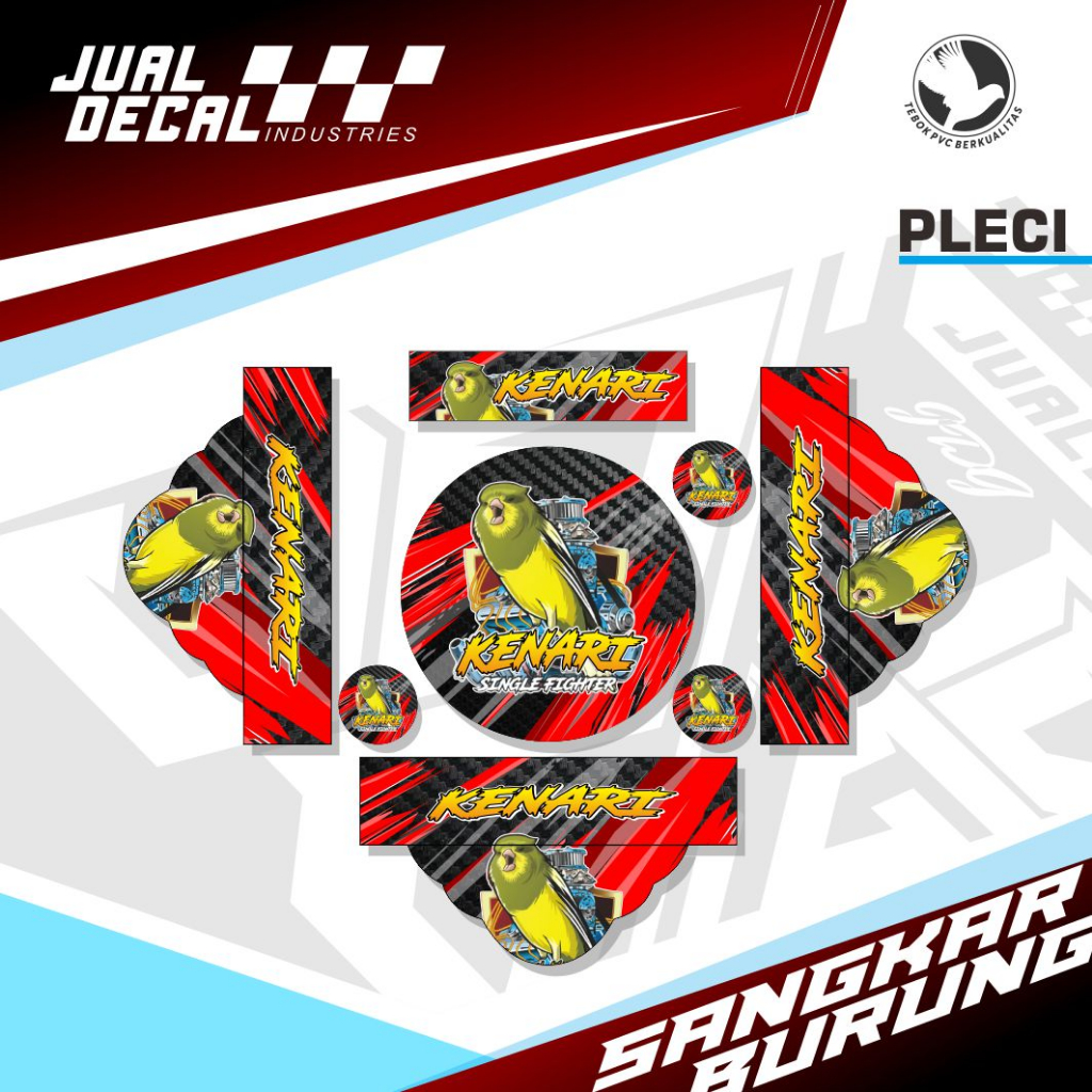 Pureblies_ Stiker Decal Tebok Kenari Custom Variasi Lovebrid Helopet Pleci